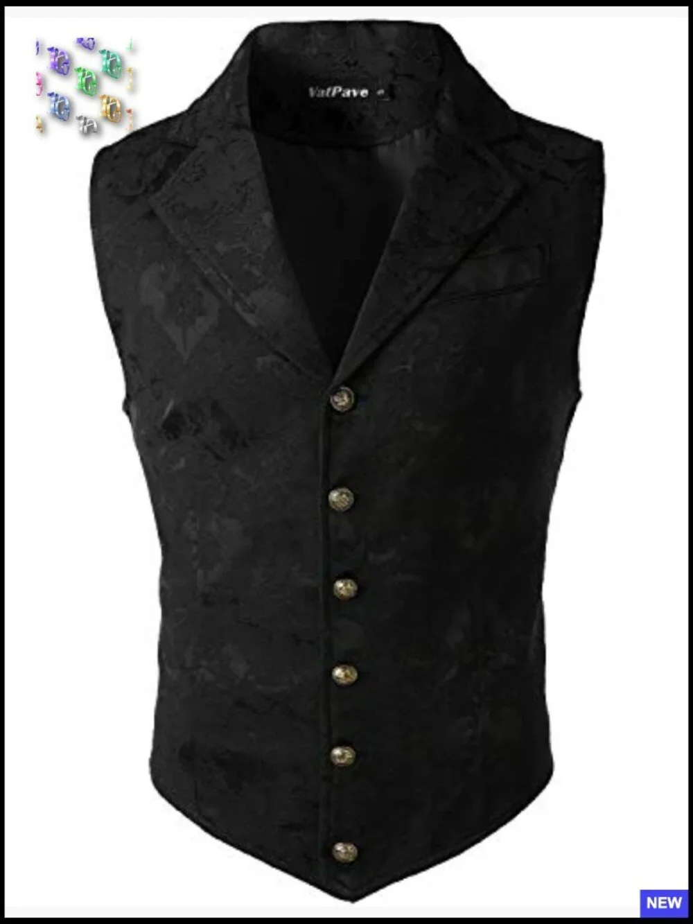 Slim Fit Gothic Steampunk Waistcoat Victorian Vest for Cosplay Wedding